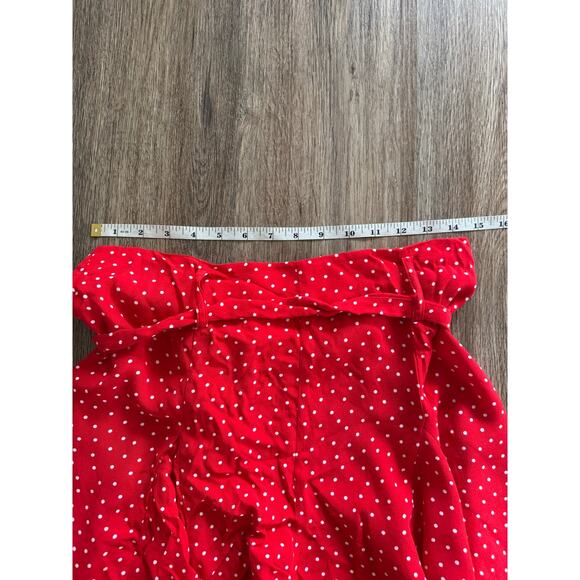 Zara Red and White Polka dot mini Skirt with built in shorts - Picture 5 of 5